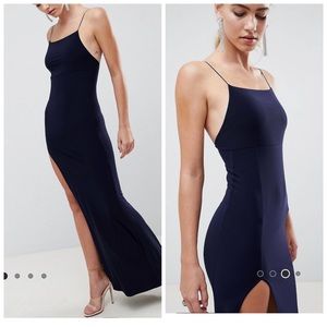ASOS DESIGN Slinky Maxi dress -Navy